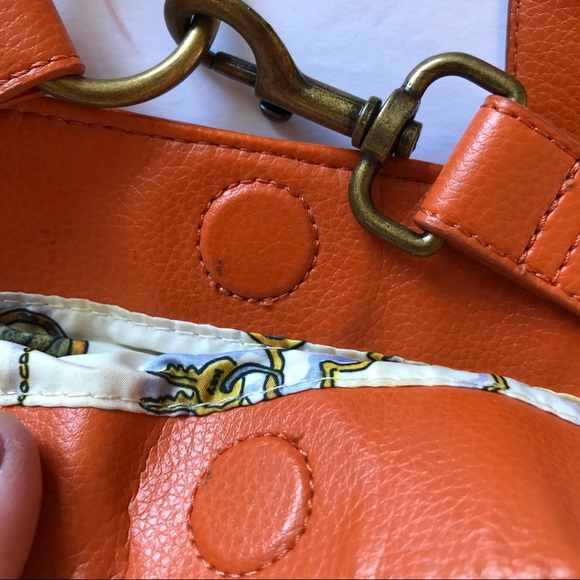 Jaye Hersh Hollywood Intuition Orange Handbag Purse - Picture 11 of 14